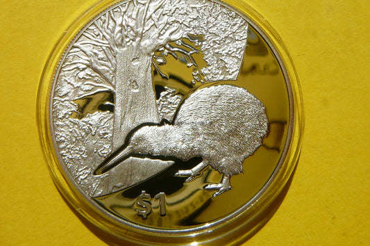 1$ NOWA ZELANDIA 2013 KIWI SREBRO 999 UNCJA PROOF