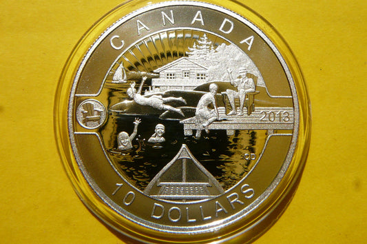 10$ KANADA 2013 LETNIA ZABAWA SREBRO 999 +CER