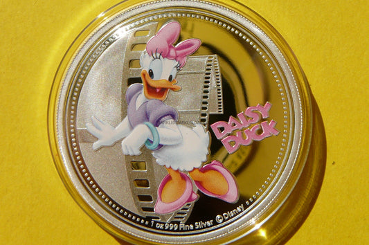 2$ NIUE 2014 KACZKA DAISY BAJKI DISNEY KOLOR Ag Oz