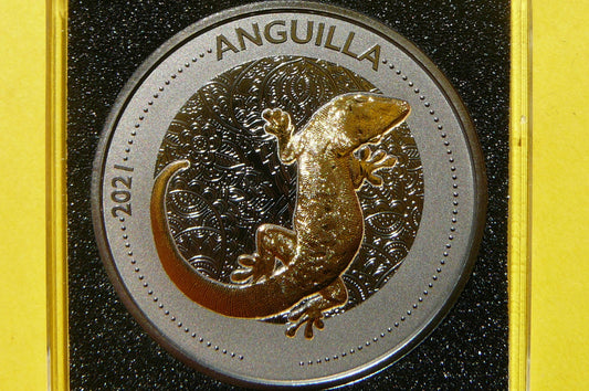 1$ ANGUILLA 2021 JASZCZURKA Ag/Au Oz RUTHEN +CER