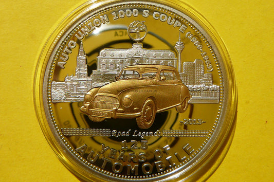5$ PALAU 2013 AUTO UNION 1000 S COUPE Ag/Au 925+CE