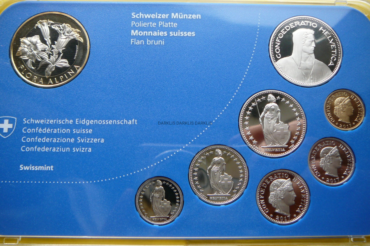 KMS SZWAJCARIA 2017 GORYCZKA ALPEJSKA RZADKA PROOF