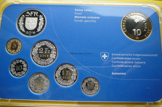 KMS SZWAJCARIA 2016 SZAROTKA ALPEJSKA RZADKA PROOF