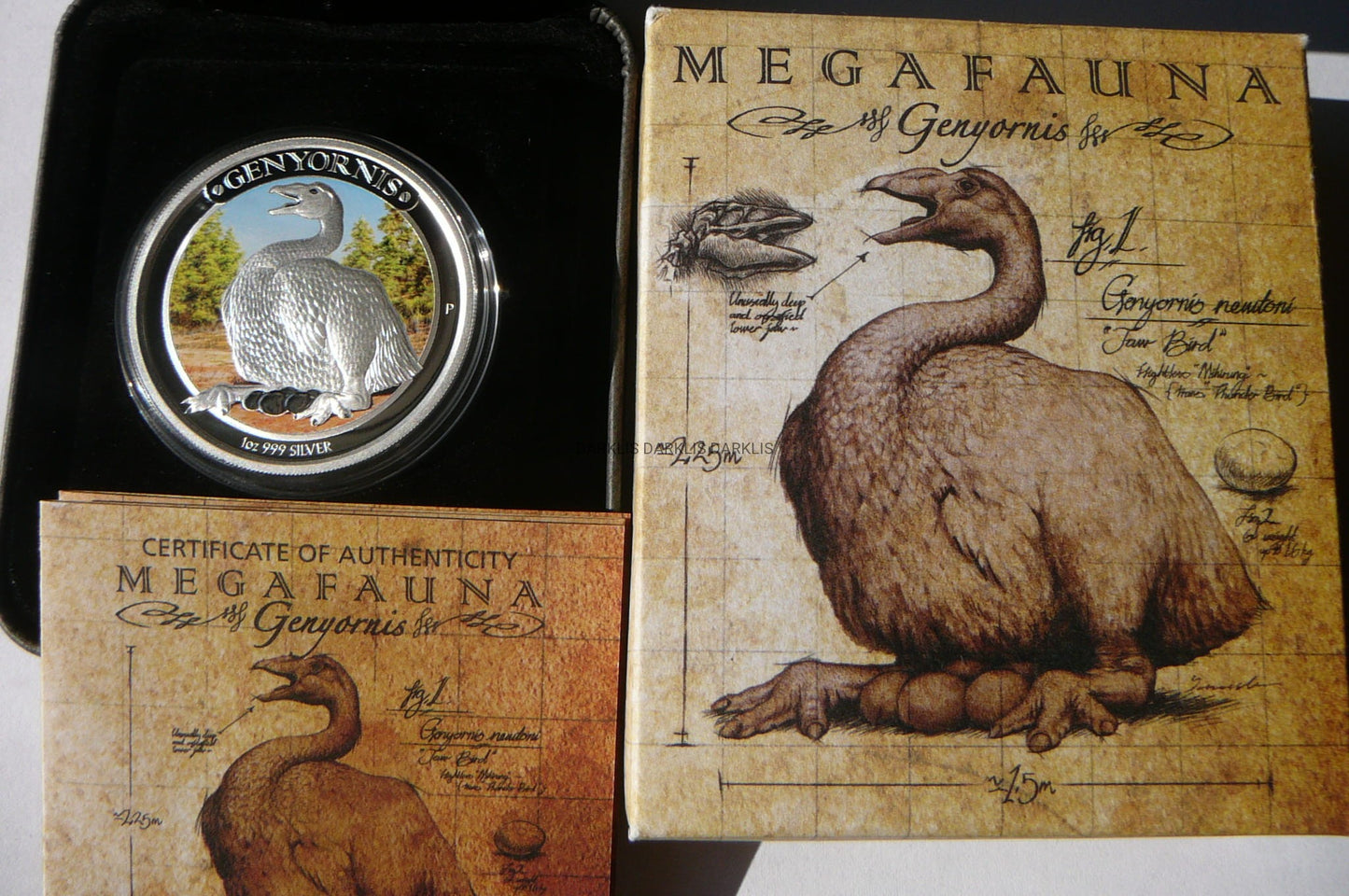 1$ AUSTRALIA 2014 MEGAFAUNA GENYORNIS Ag 999 Oz