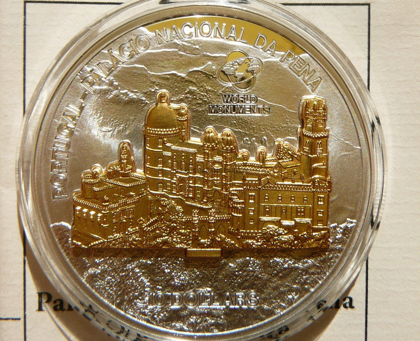 10$ COOK 2010 PAŁAC PENA PORTUGALIA Ag 999 Oz +CE