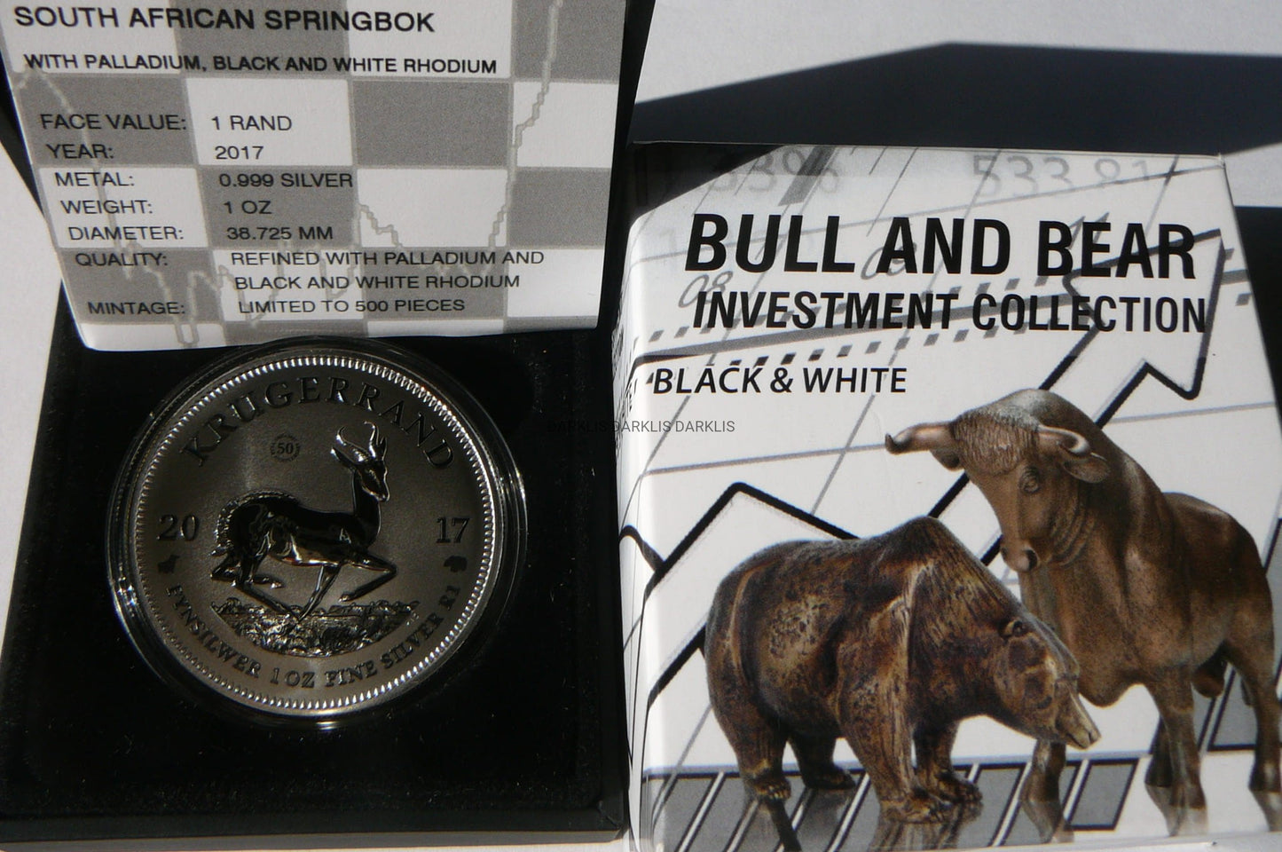 KRUGERRAND RPA 2017 ANTYLOPA SREBRO 999 Oz RHODIUM