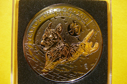 2 FUNTY BRYTANIA 2018 ROK PSA DOG Ag/Au RUTHEN +CER