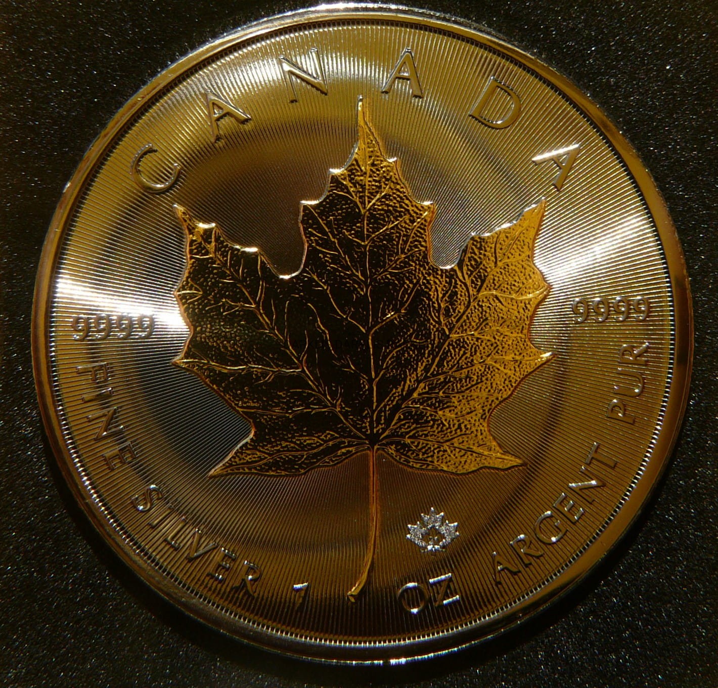 5$ KANADA 2021 LIŚĆ KLONU MAPLE LEAF Ag/Au RUTHEN
