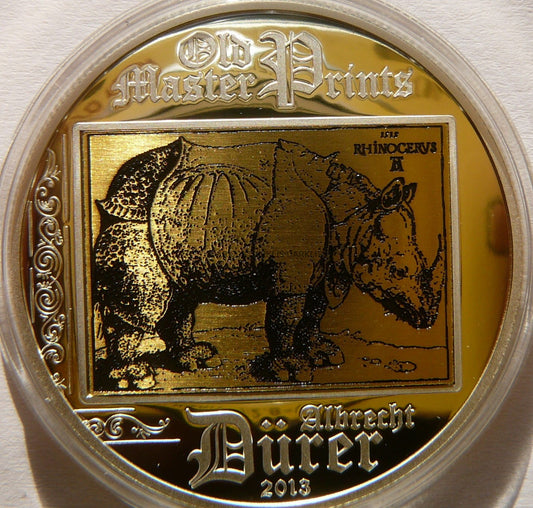 5$ COOK ISL 2013 NOSOROŻEC ALBRECHT DURER +CER