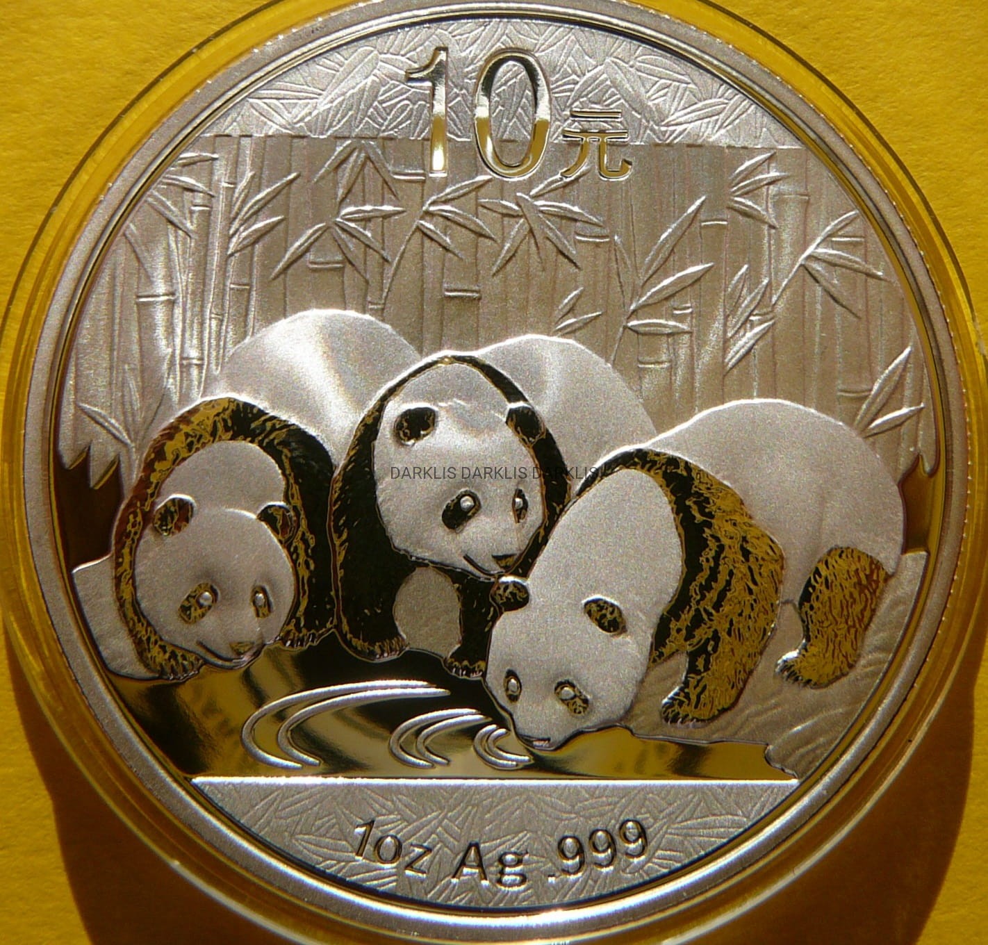 10 YUAN CHINY 2013 PANDA WIELKA Ag 999 Oz RARYTAS