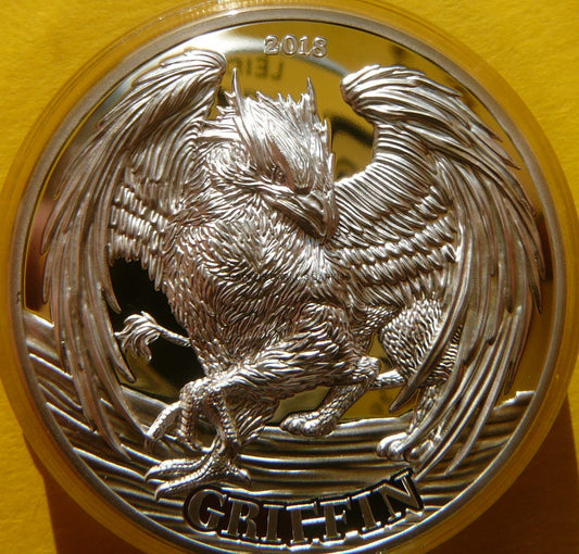 1500 SHILL TANZANIA 2018 GRIFFIN HIGH RELIEF 2Oz RZADKA