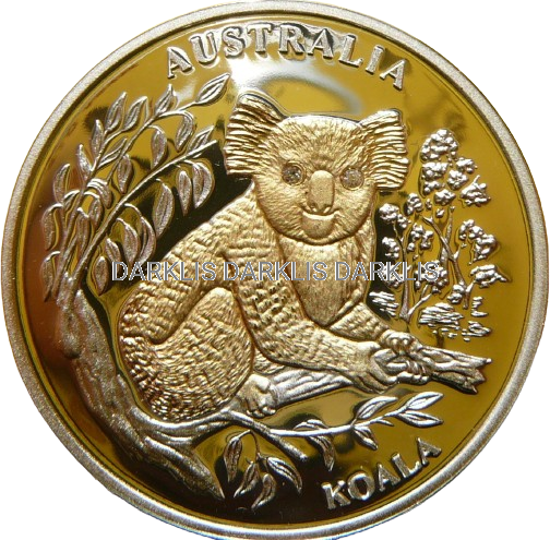 10$ LIBERIA 2005 KOALA AUSTRALIA Ag 999 + BRYLANTY