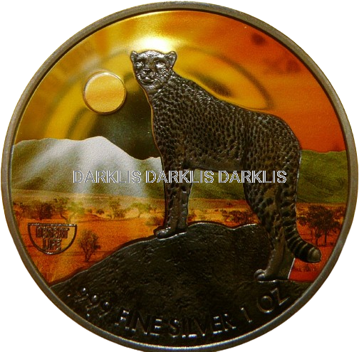 2$ NIUE 2020 GEPARD GRZYWIASTY PUSTYNIA RUTHEN Ag 999 Oz +CE