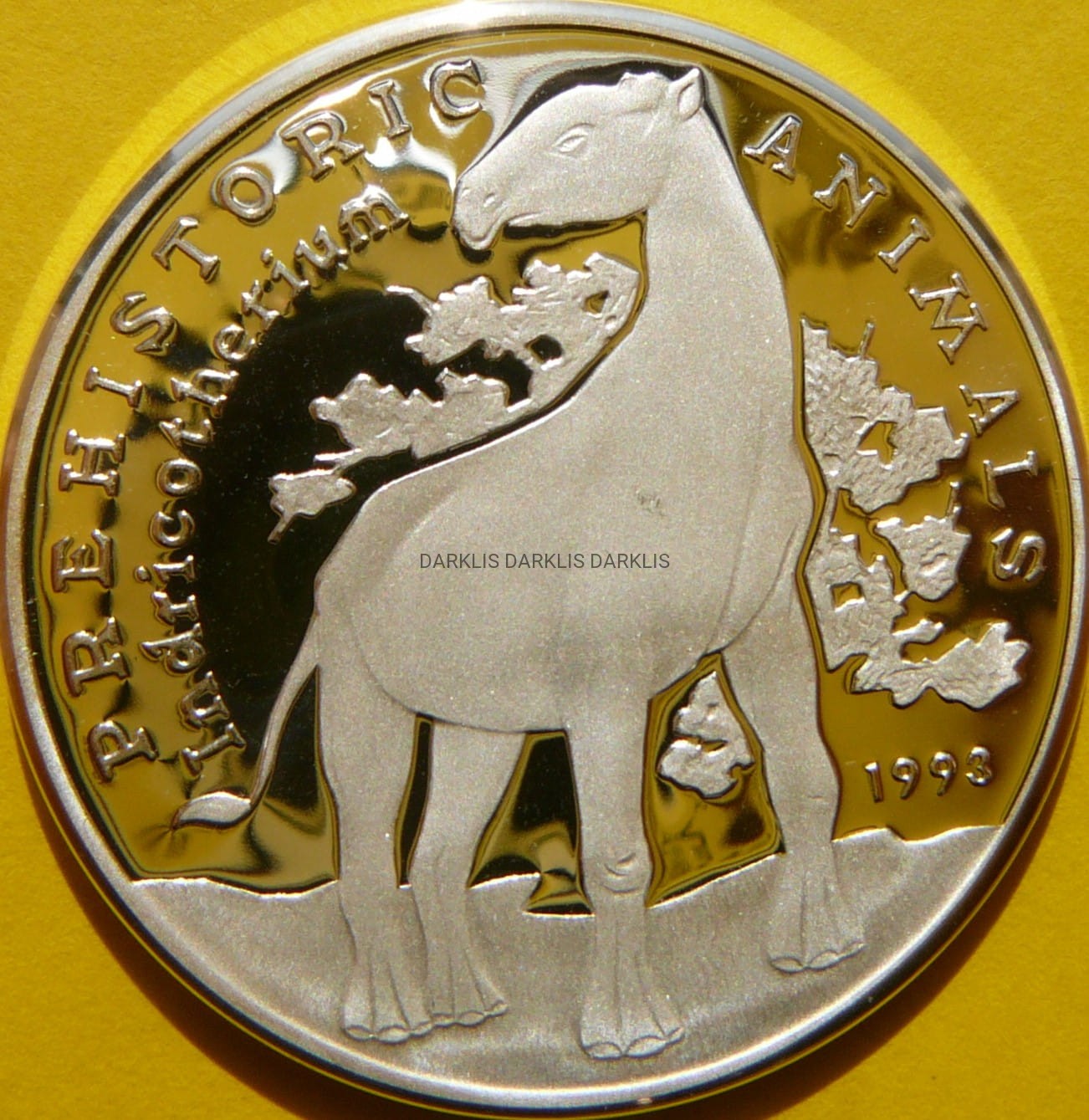 20 RIEL KAMBODŻA 1993 DINOZAUR PARACERATHERIUM Ag