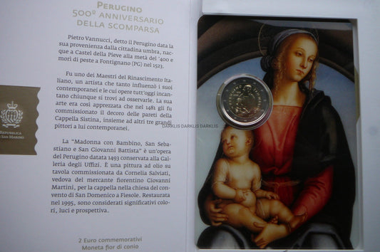 2 EURO SAN MARINO 2023 PIETRO PERUGINO