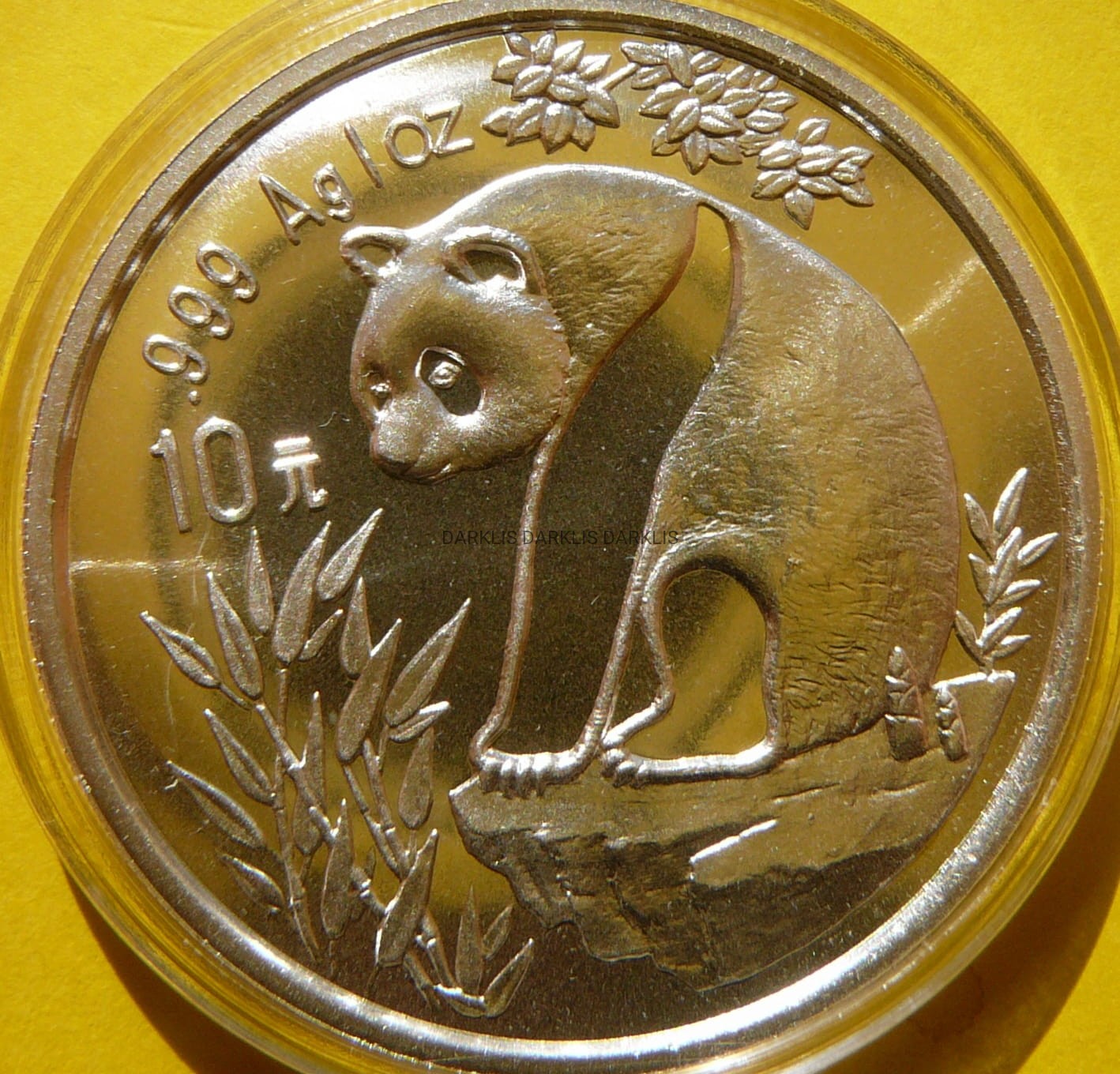10 YUAN CHINY 1993 PANDA WIELKA Ag 999 Oz RARYTAS