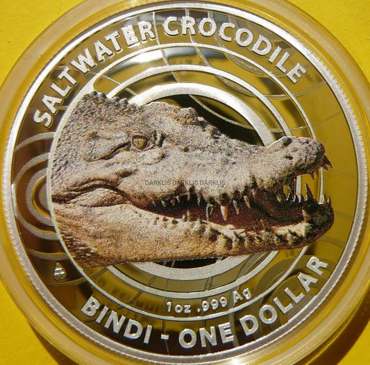 1$ AUSTRALIA 2013 KROKODYL MORSKI BINDI KOLOR