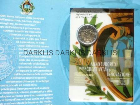 2 EURO SAN MARINO 2009 ROK KREATYWNOŚĆ INNOWACJA