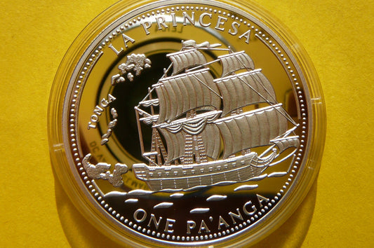 PAANGA TONGA 1993 ŻAGLOWIEC LA PRINCESA Ag Oz+CER