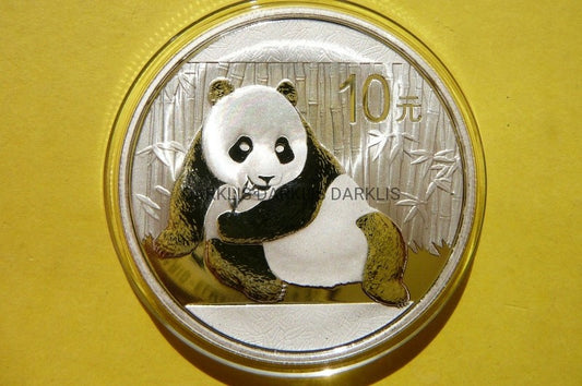 10 YUAN CHINY 2015 PANDA WIELKA SREBRO 999 UNCJA