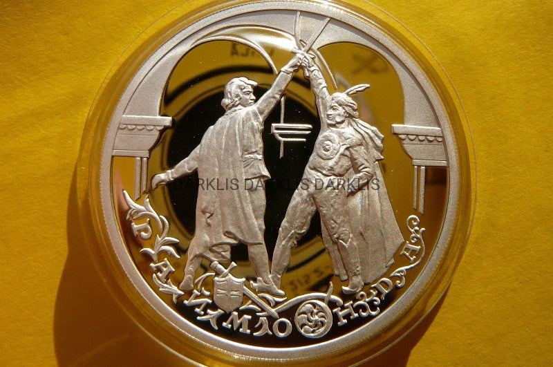 3 RUBLE ROSJA 1999 BOLSZOJ BALET SZEJK i RYCERZ Ag