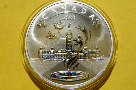 10$ KANADA 2020 KANADA PARLAMENT RZADKA Ag 999 +CE