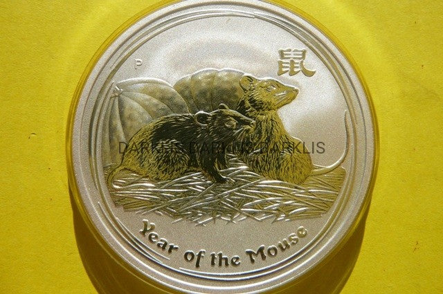 1$ AUSTRALIA 2008 ROK SZCZURA MYSZY LUNAR Ag 99 Oz