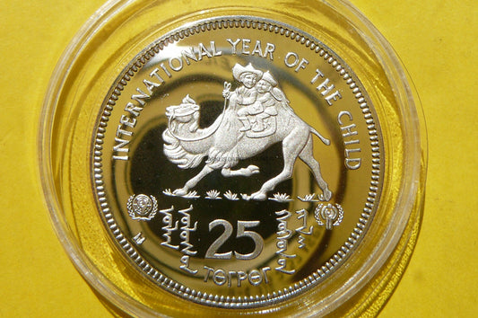 25 TUGRIK MONGOLIA 1980 MIĘDZYNARODOWY ROK DZIECKA