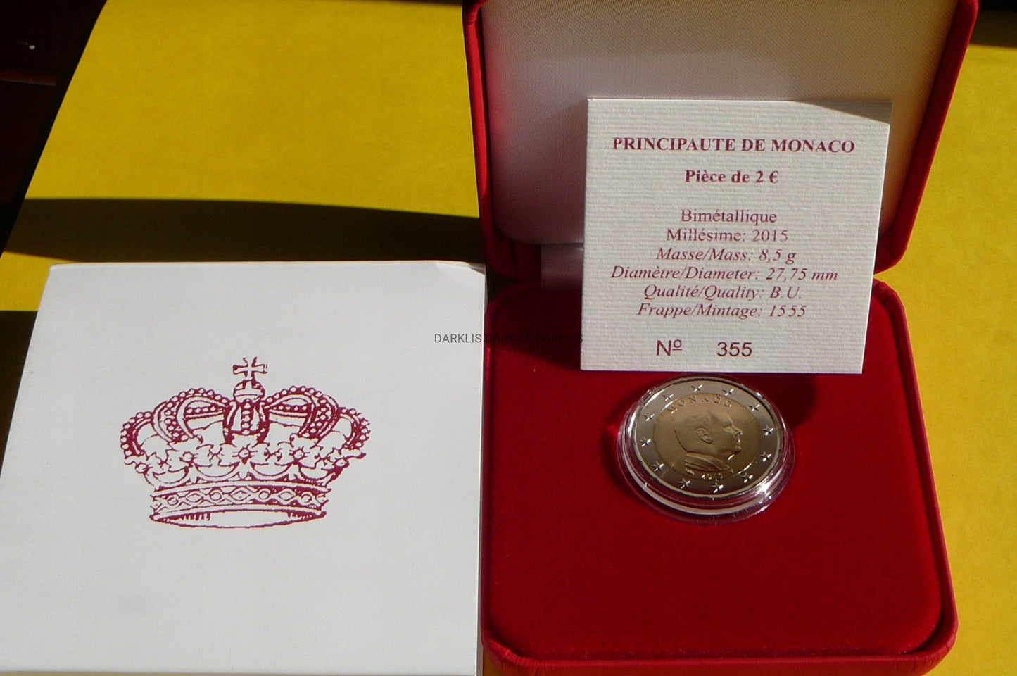 2 EURO MONACO 2015 KSIĄŻĘ ALBERT BU RZADKA 1555SZT