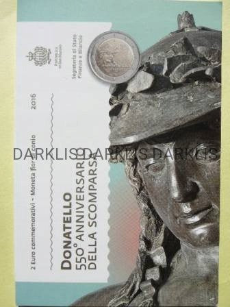 2 EURO SAN MARINO 2016 RZEŹBIARZ DONATELLO darklis