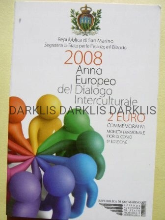 2 EURO SAN MARINO 2008 DIALOG MIĘDZYKULTUROWY UNC