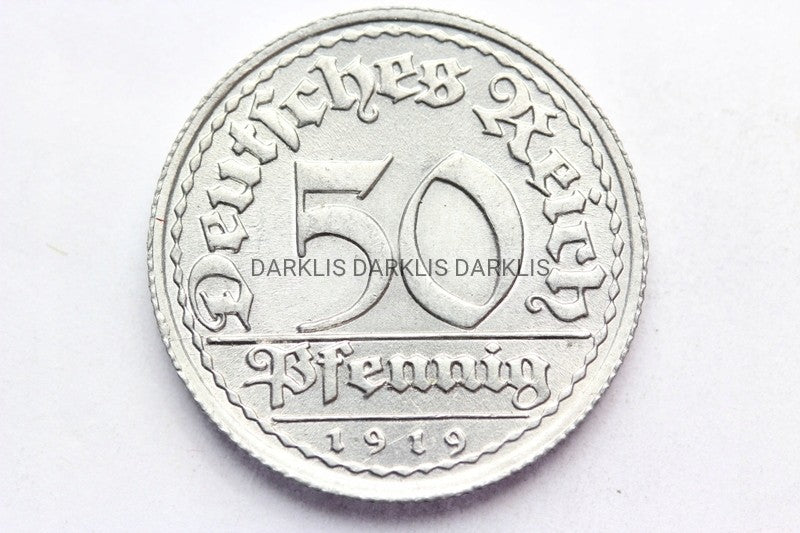 50 PFENNIG WEIMAR 1919E MULDENHUTTEN MENNICZA RZAD