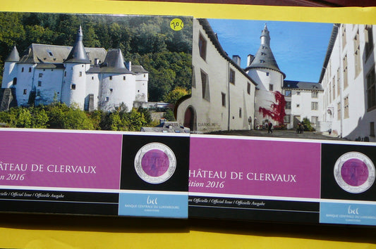 5 EURO LUKSEMBURG 2016 ZAMEK CLERVAUX Ag 925 NIOB
