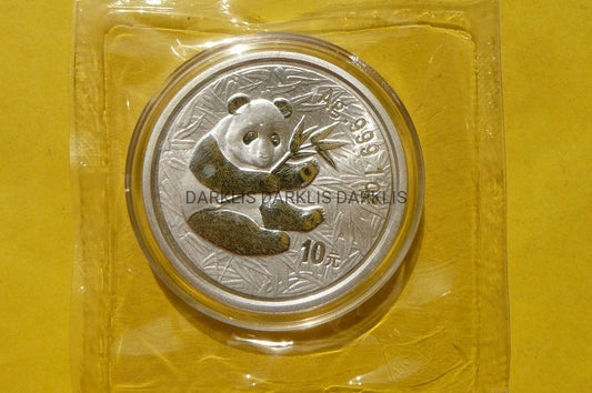 10 YUAN CHINY 2000 PANDA WIELKA Ag 999 UNCJA UNC !
