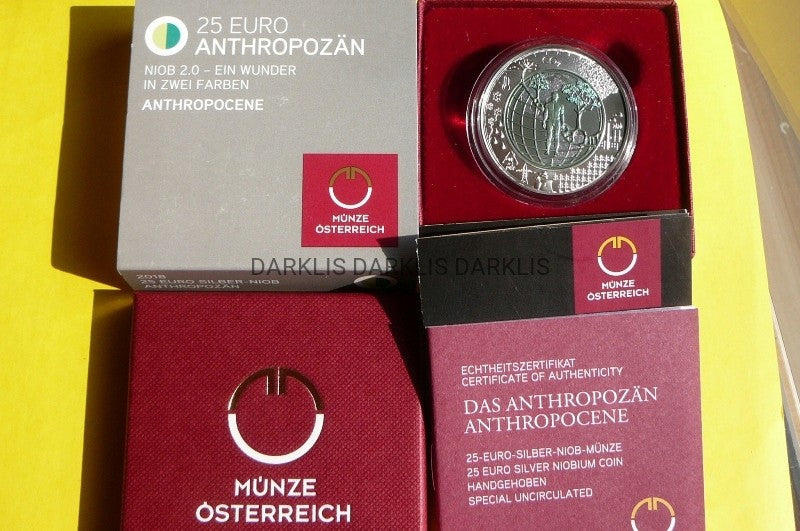 25 EURO AUSTRIA 2018 -ANTROPOGENEZA +NIOB +CER