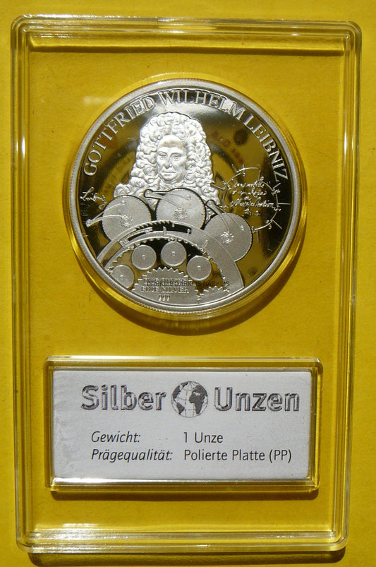 5$ SAMOA 2016 GOTTFRIED LEIBNIZ Ag 999 Oz RZADKA!