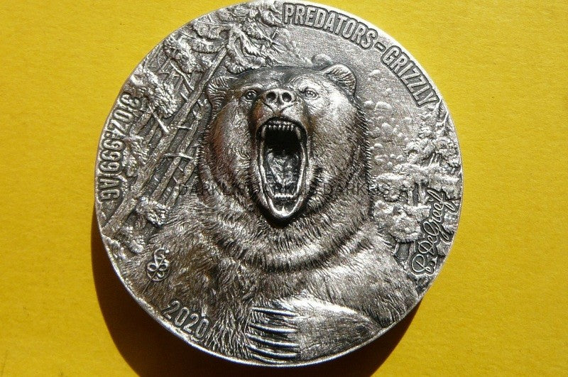 5000 FR WYB KOŚĆ SŁOŃ 2020 NIEDŹWIEDŹ GRIZLLY 3Oz