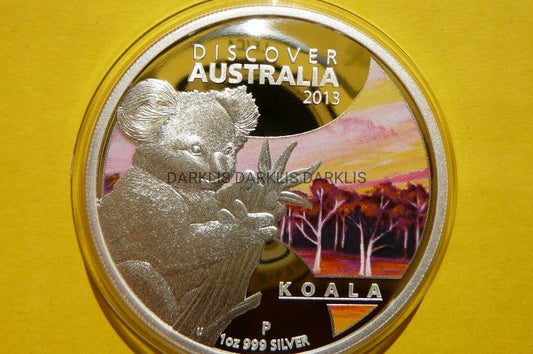 5 X1$ 2013 ODKRYCIE AUSTRALII ZWIERZĘTA Ag 999 5Oz