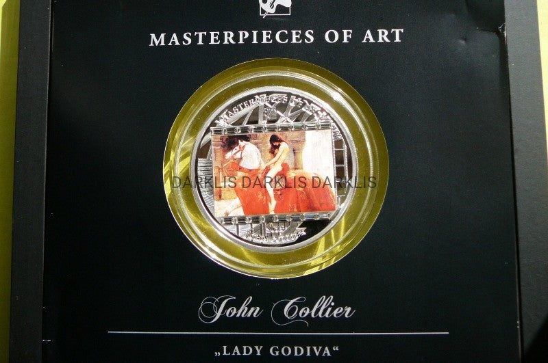 20$ 2013 MASTERPIECES OF ART LADY GODIVA Ag999 3Oz