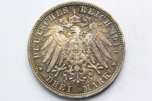 3 MARKI KAISERREICH SAKSONIA 1913 LIPSK POMNIK Nr4