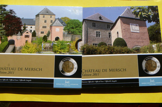 5 EURO LUKSEMBURG 2011 ZAMEK MERSCH Ag 925 RZADKA