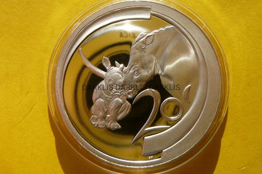 20 CENT RPA 2003 NOSOROŻEC RZADKA Ag 925 33,6g+CER