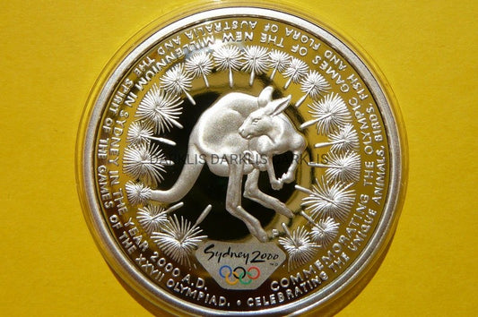 5$ AUSTRALIA 2000 KANGUR SYDNEY SREBRO 999 Oz +CER