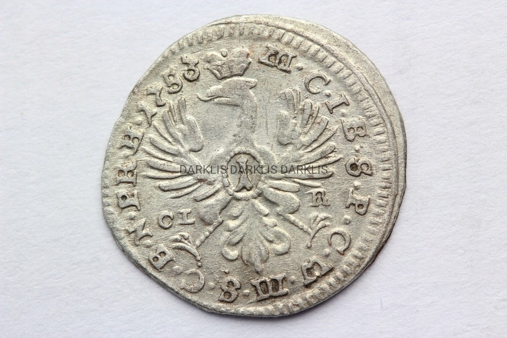 KREUZER BRANDENBURGIA 1753 FRYDERYK II SUPER STAN