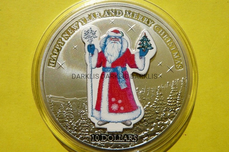 10$ NAURU NOWY ROK ŚWIĘTA ŚW MIKOŁAJ SREBRO 999 Oz
