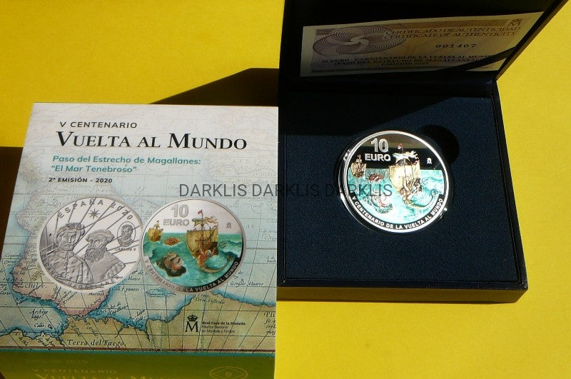 10 EURO HISZPANIA 2020 ŻAGLOWIEC MAGELLAN RZADKA!