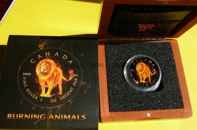 5$ KANADA 2018 LEW LEAF BURNING ANIMALS Ag/Au RUTH