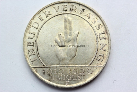 3 MARKI WEIMAR 1929 F HINDENBURG KONSTYTUCJA Nr 2