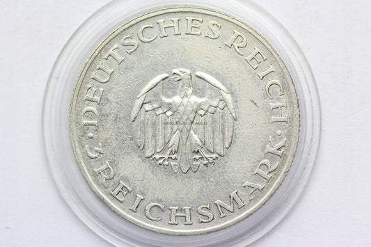 3 REICHSMARK WEIMAR 1929 G- GOTTHOLD LESSING STAN.
