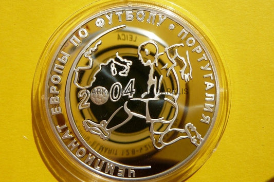 3 RUBLE ROSJA 2004 - PIŁKA NOŻNA ME 2004 -Ag 34,6g
